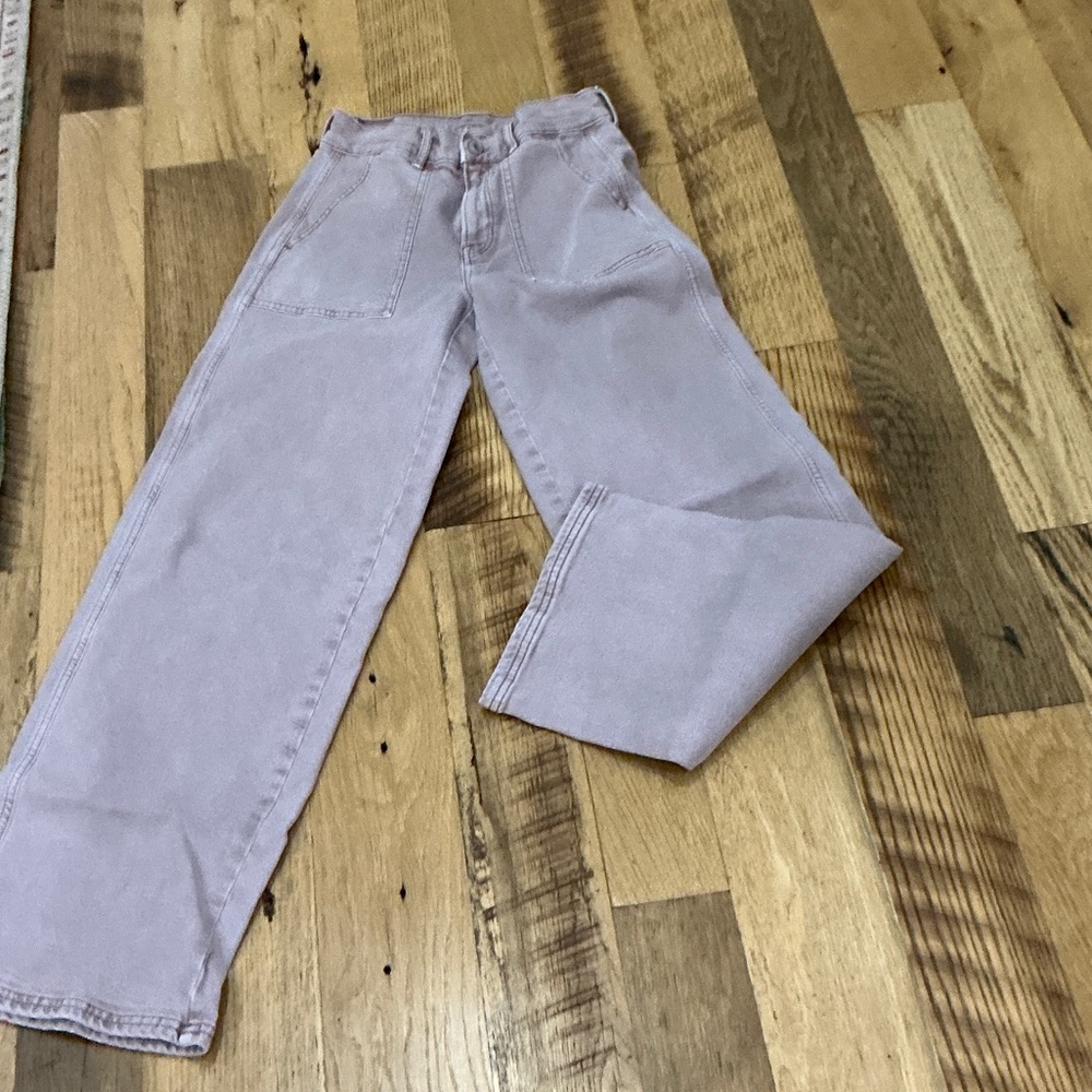 American Eagle Outfitters Lavender Wide Leg Jeans